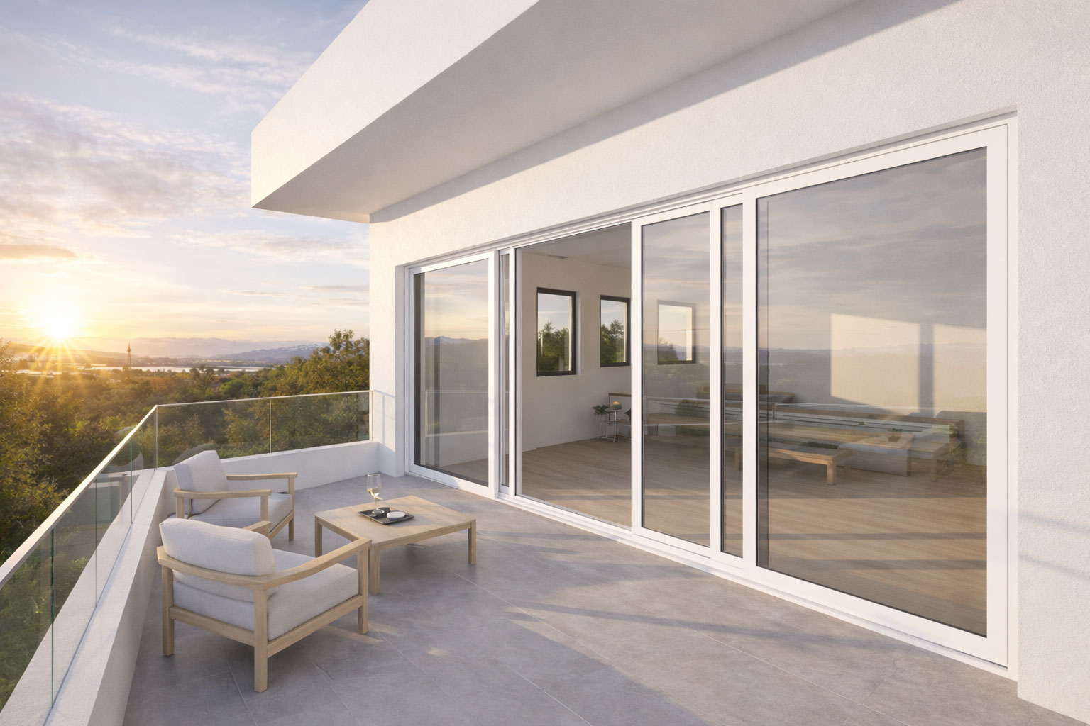 House facade with color applied